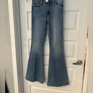Black Orchid Flare Jeans in Blue and Silver